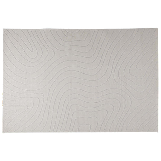 Indoor and Outdoor Rug PALMERAS Cream 280 x 200 cm Polyester
