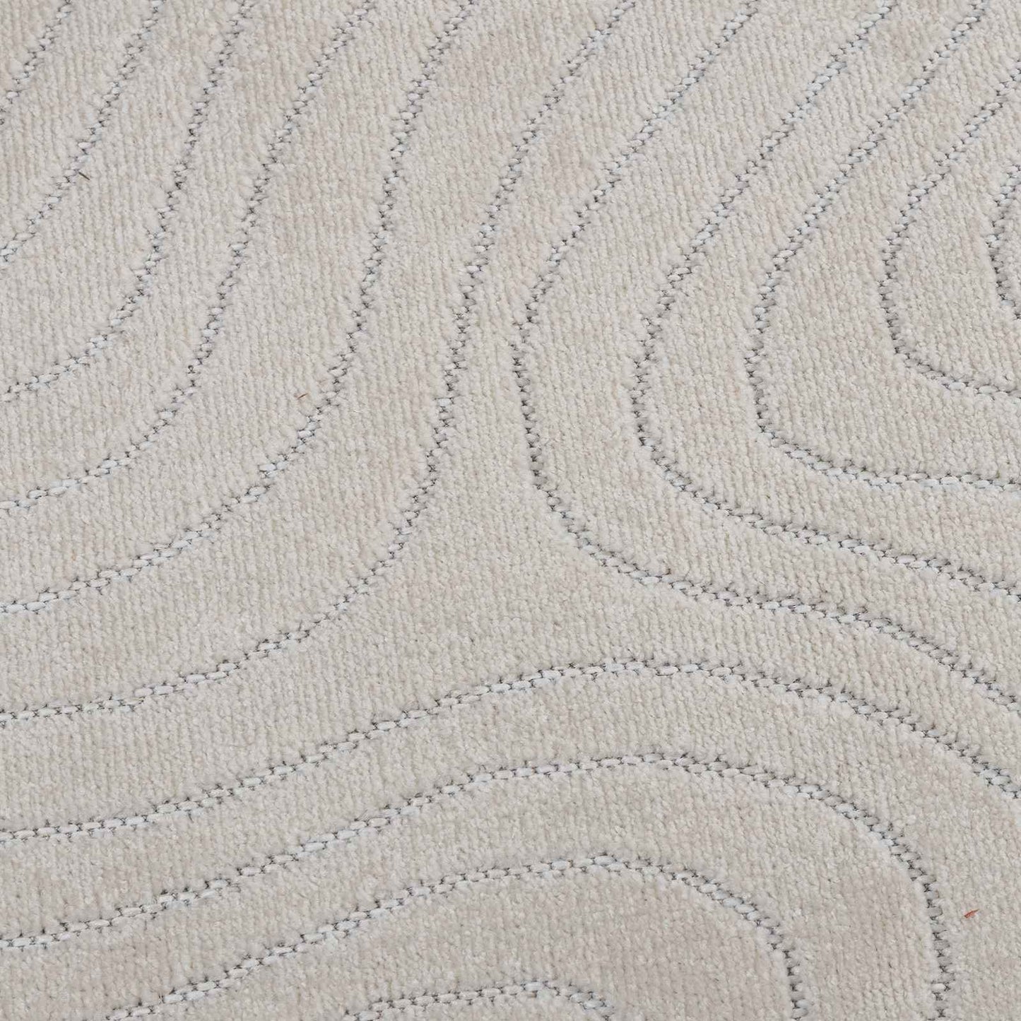 Area Rugs Square PALMERAS Cream 120 x 120 cm Polyester