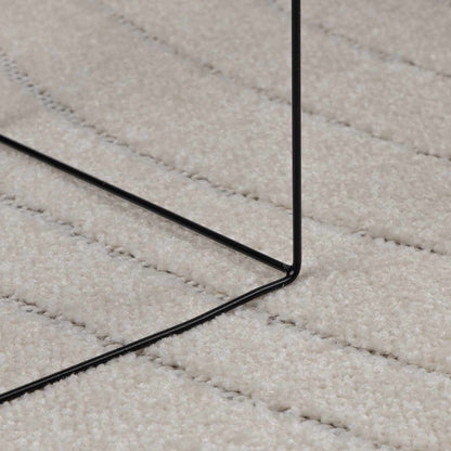 Area Rugs Square PALMERAS Cream 200 x 200 cm Polyester