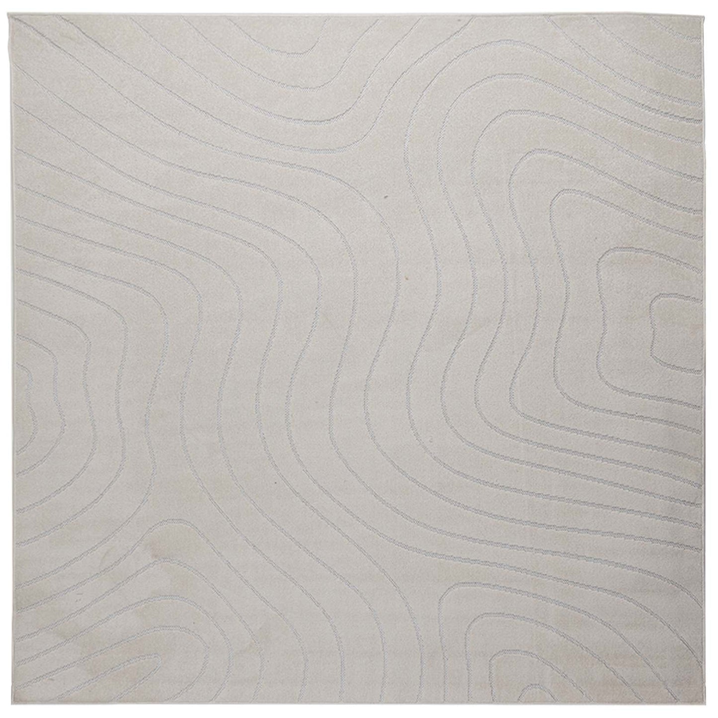 Area Rugs Square PALMERAS Cream 200 x 200 cm Polyester