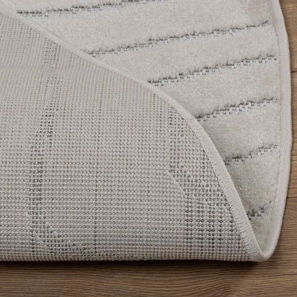 Area Rugs Round PALMERAS Cream Ø 160 CM Polyester