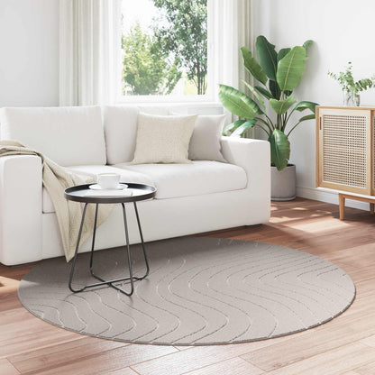 Area Rugs Round PALMERAS Cream Ø 200 CM Polyester