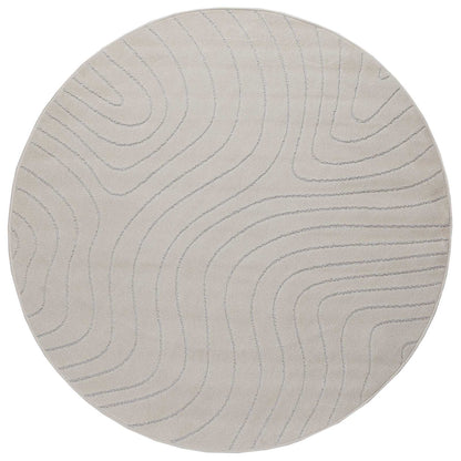 Area Rugs Round PALMERAS Cream Ø 200 CM Polyester