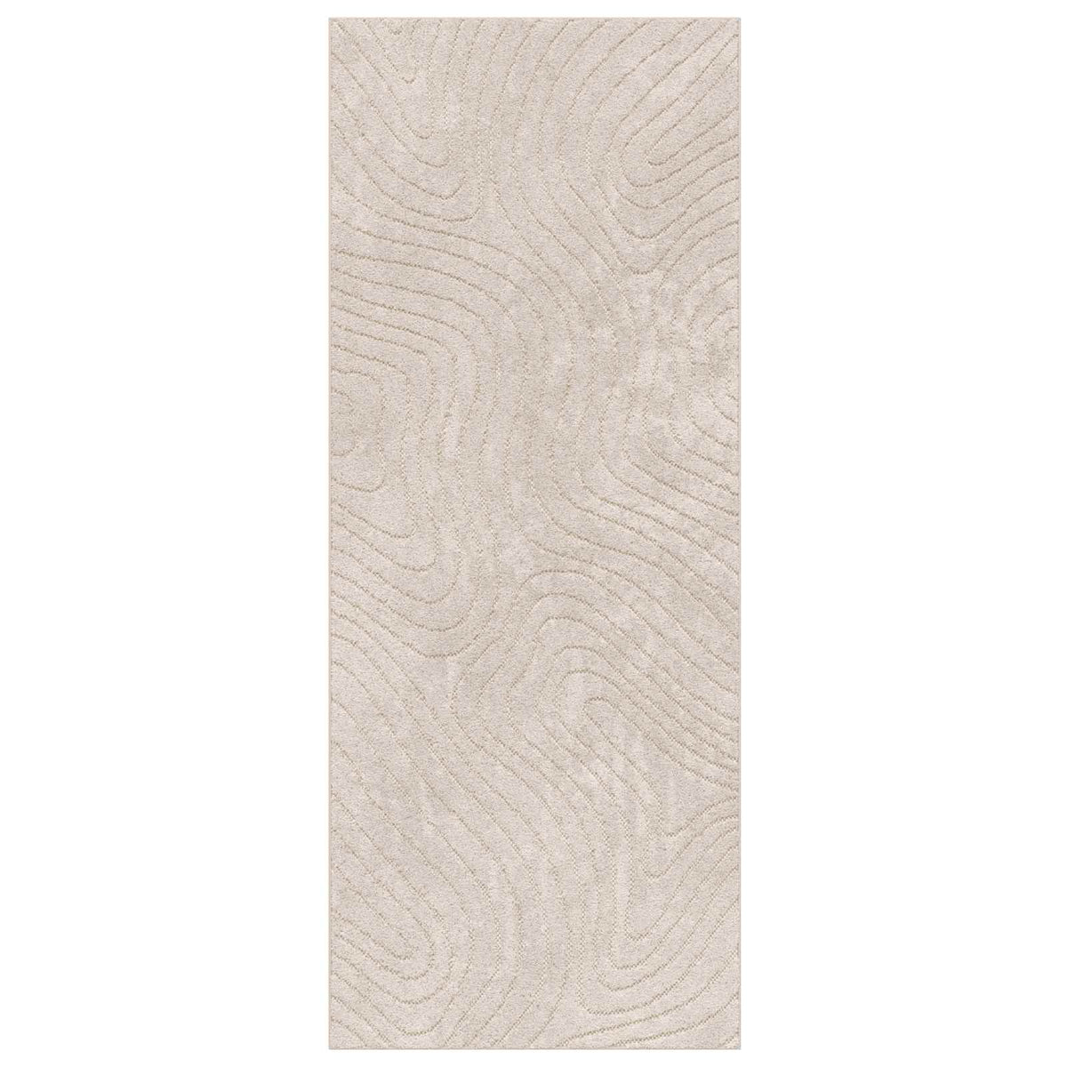 Area Rugs Rectangular PALMERAS Beige 80 x 200 cm Polyester