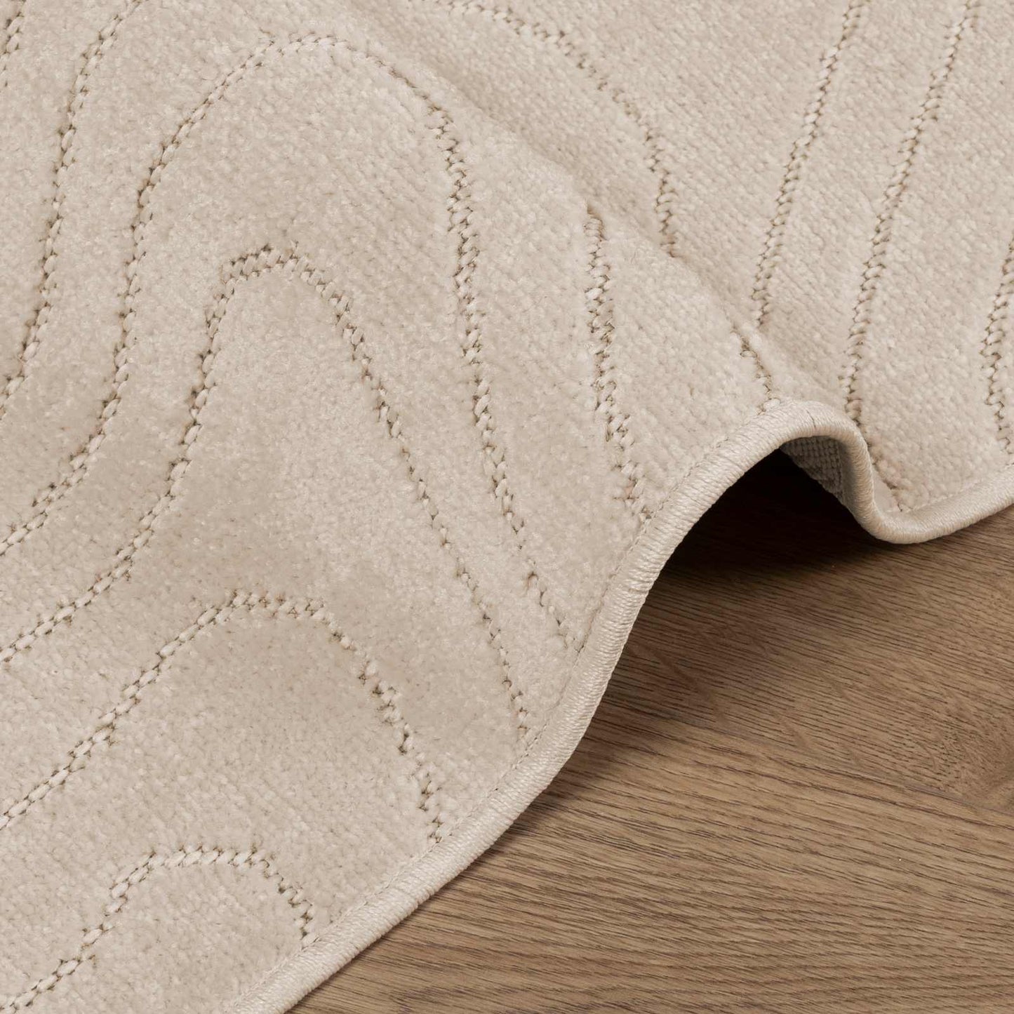 Area Rugs Rectangular PALMERAS Beige 160 x 230 cm Polyester