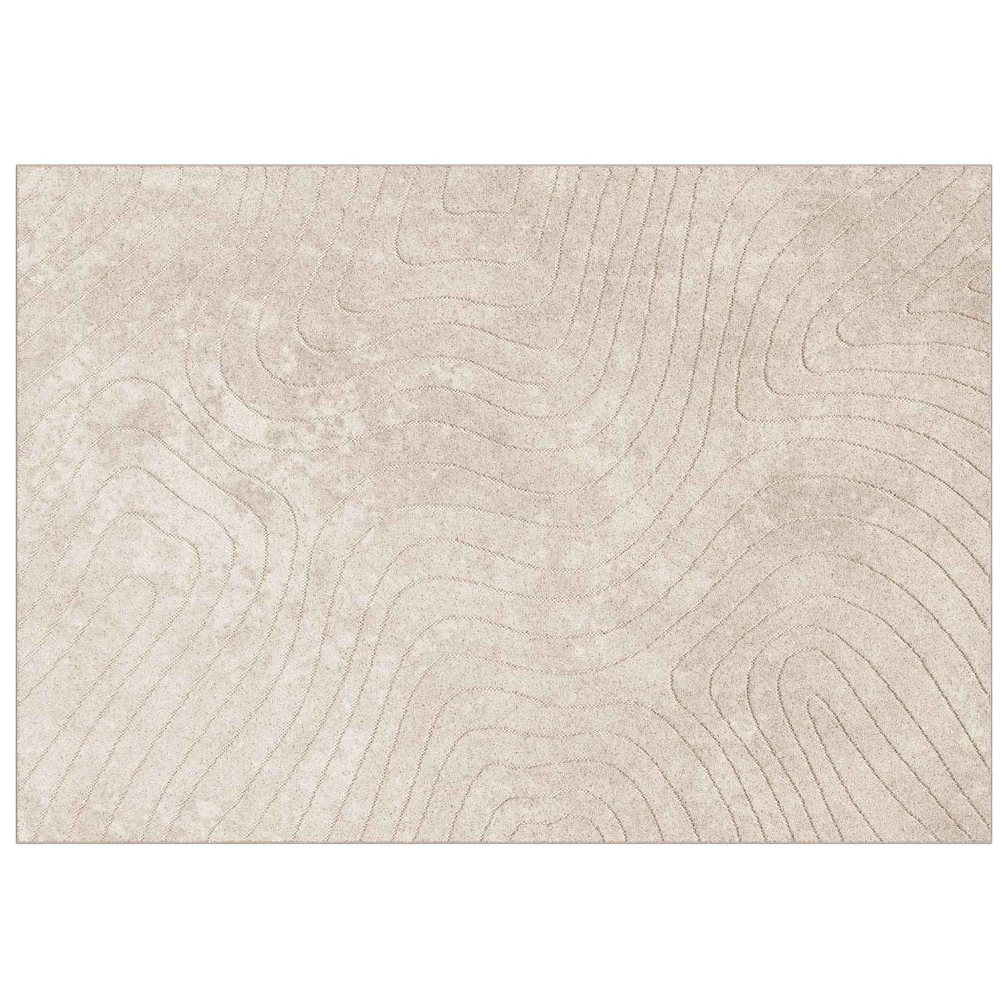 Area Rugs Rectangular PALMERAS Beige 160 x 230 cm Polyester