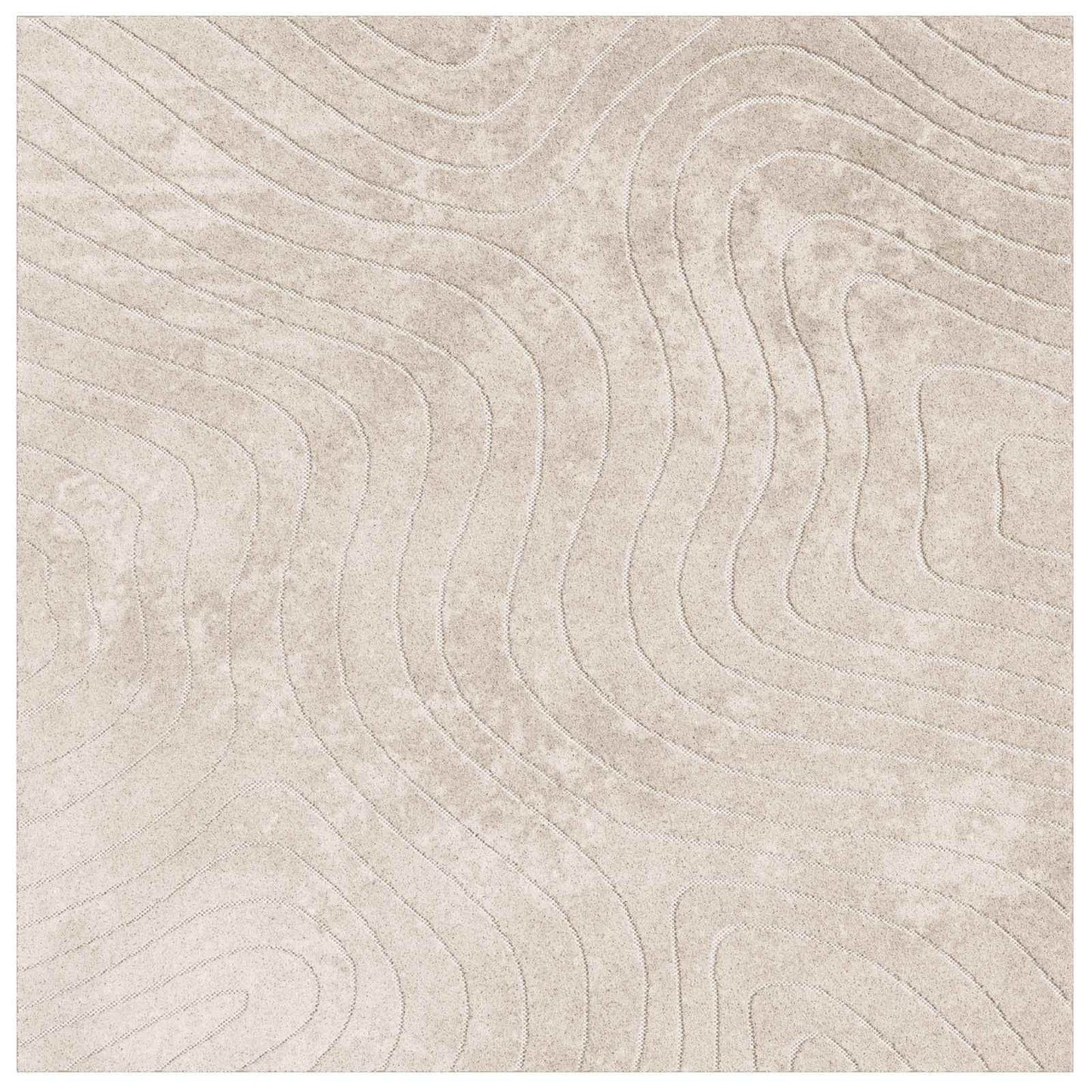 Area Rugs Square PALMERAS Beige 200 x 200 cm Polyester