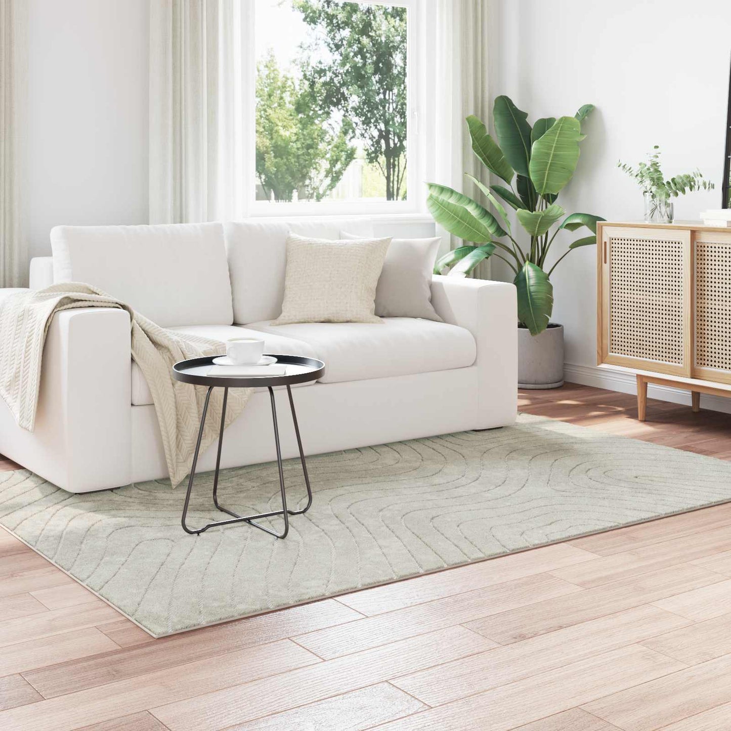 Area Rugs Rectangular PALMERAS Green 160 x 230 cm Polyester