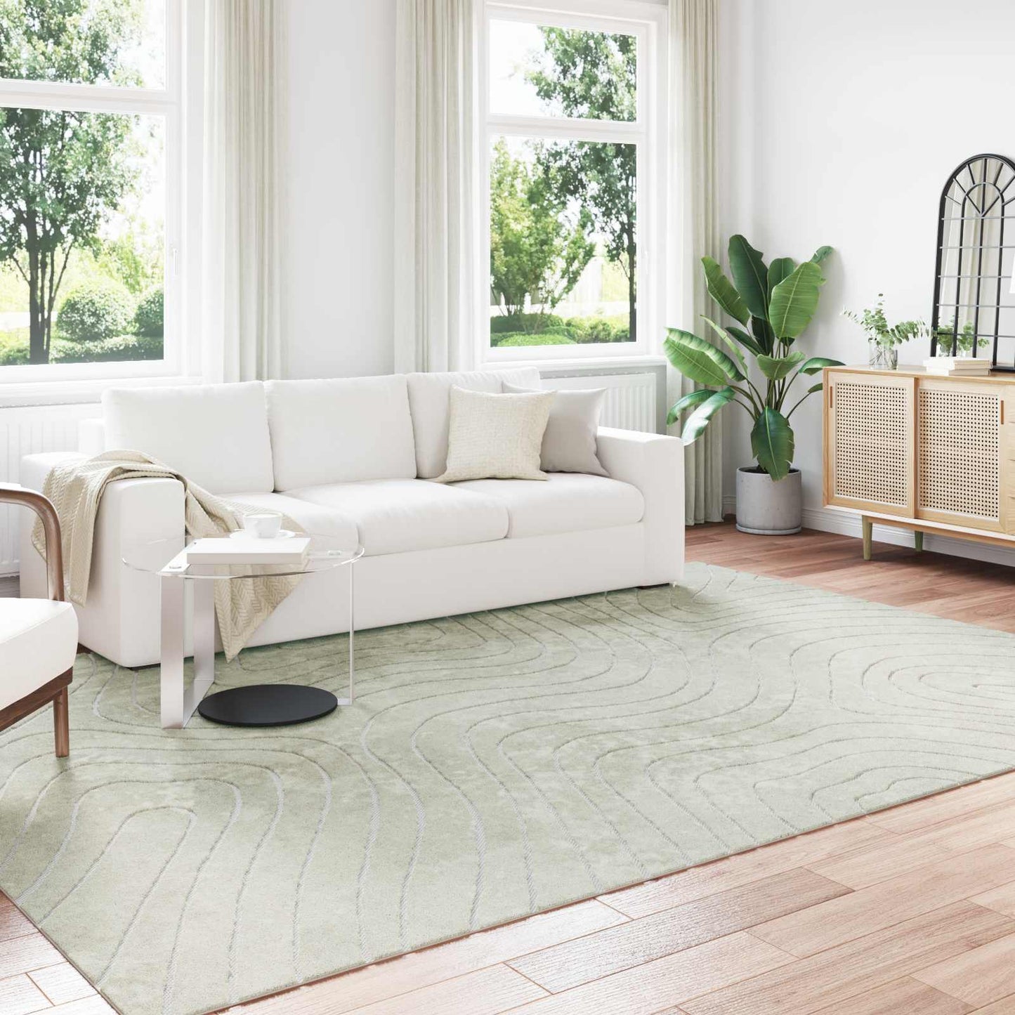 Area Rugs Rectangular PALMERAS Green 240 x 340 cm Polyester
