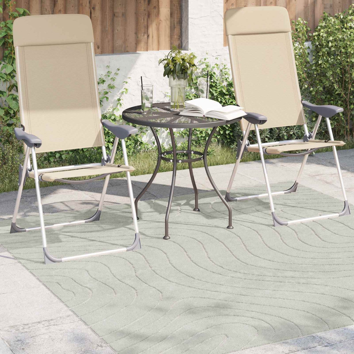 Area Rugs Square PALMERAS Green 120 x 120 cm Polyester