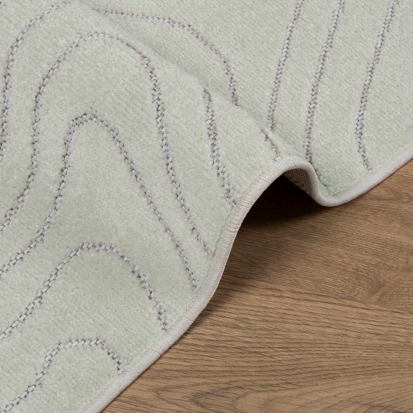 Area Rugs Square PALMERAS Green 240 x 240 cm Polyester