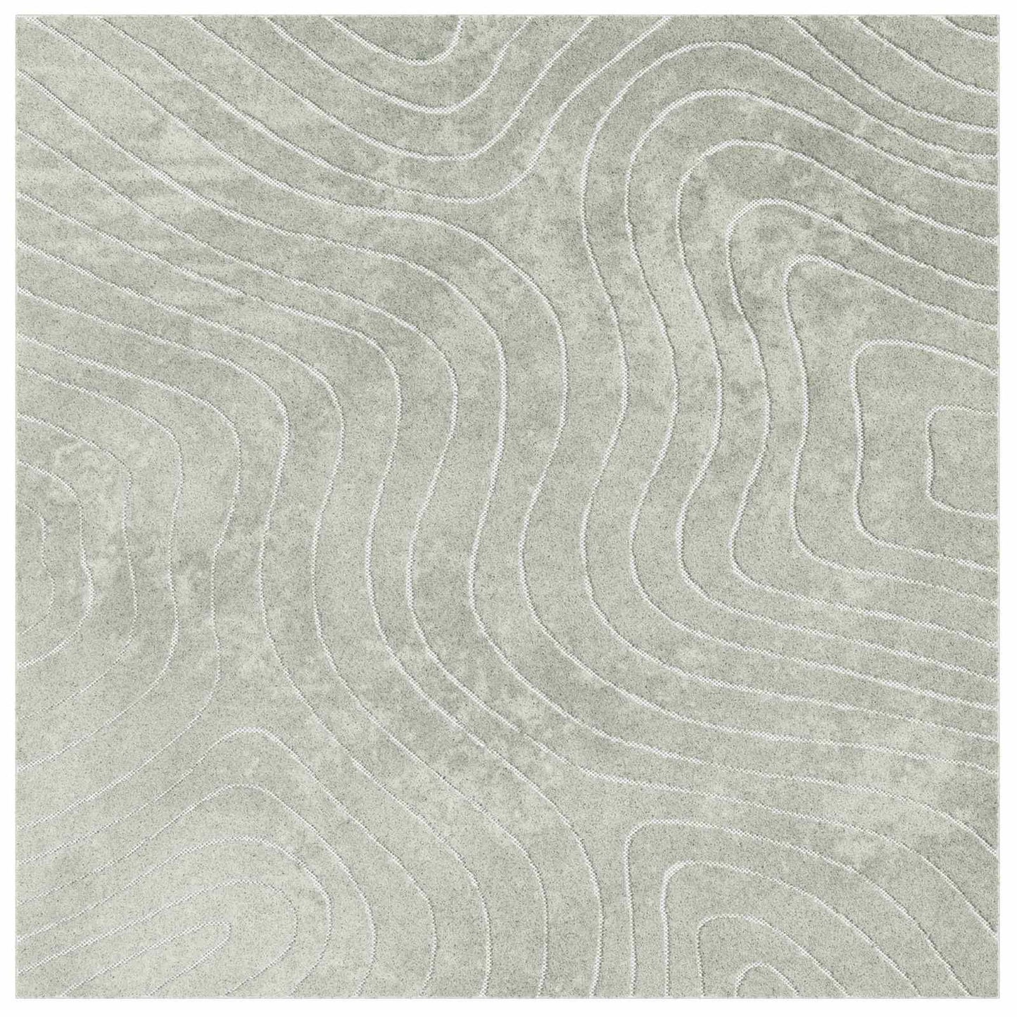 Area Rugs Square PALMERAS Green 240 x 240 cm Polyester