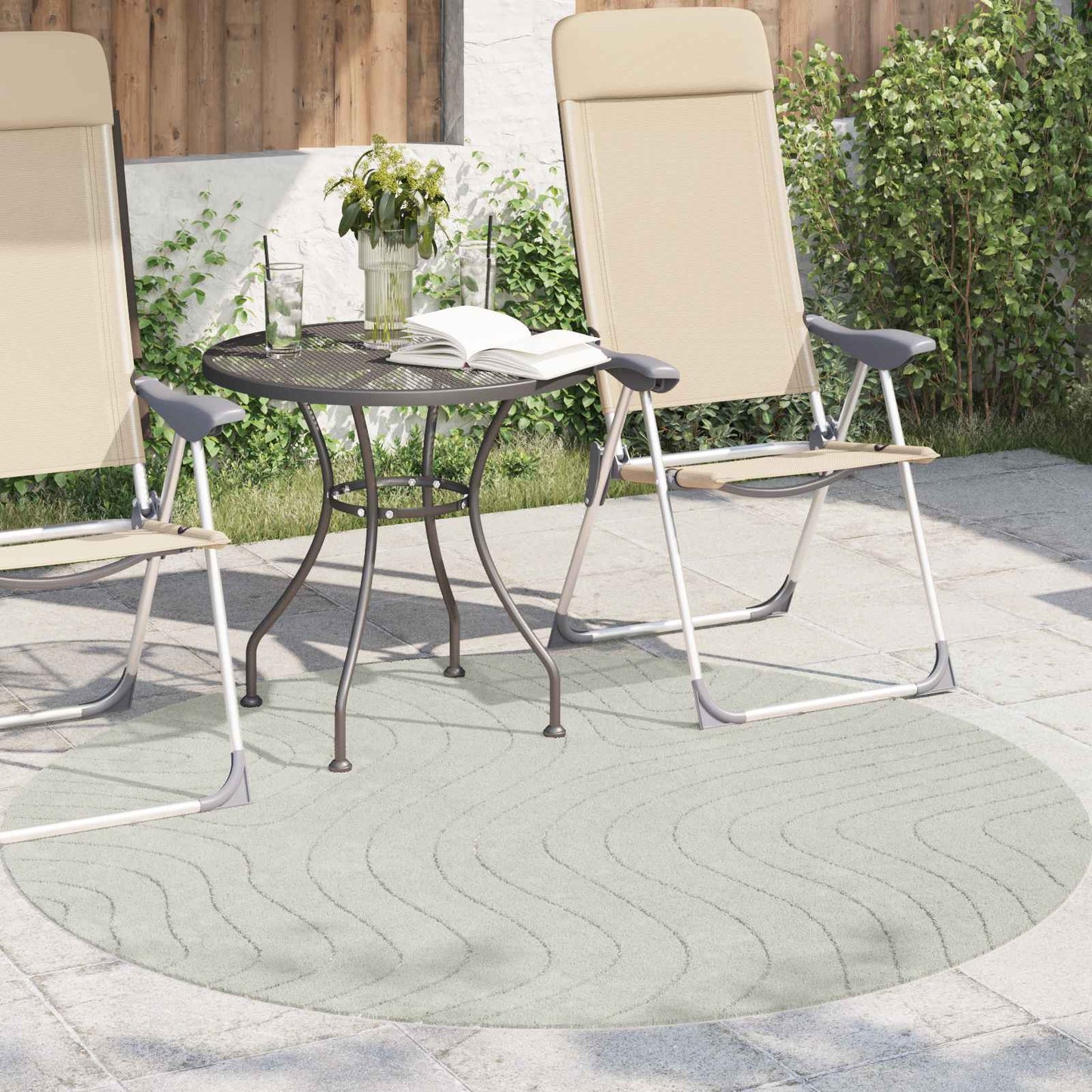Area Rugs Round PALMERAS Green Ø 160 CM Polyester