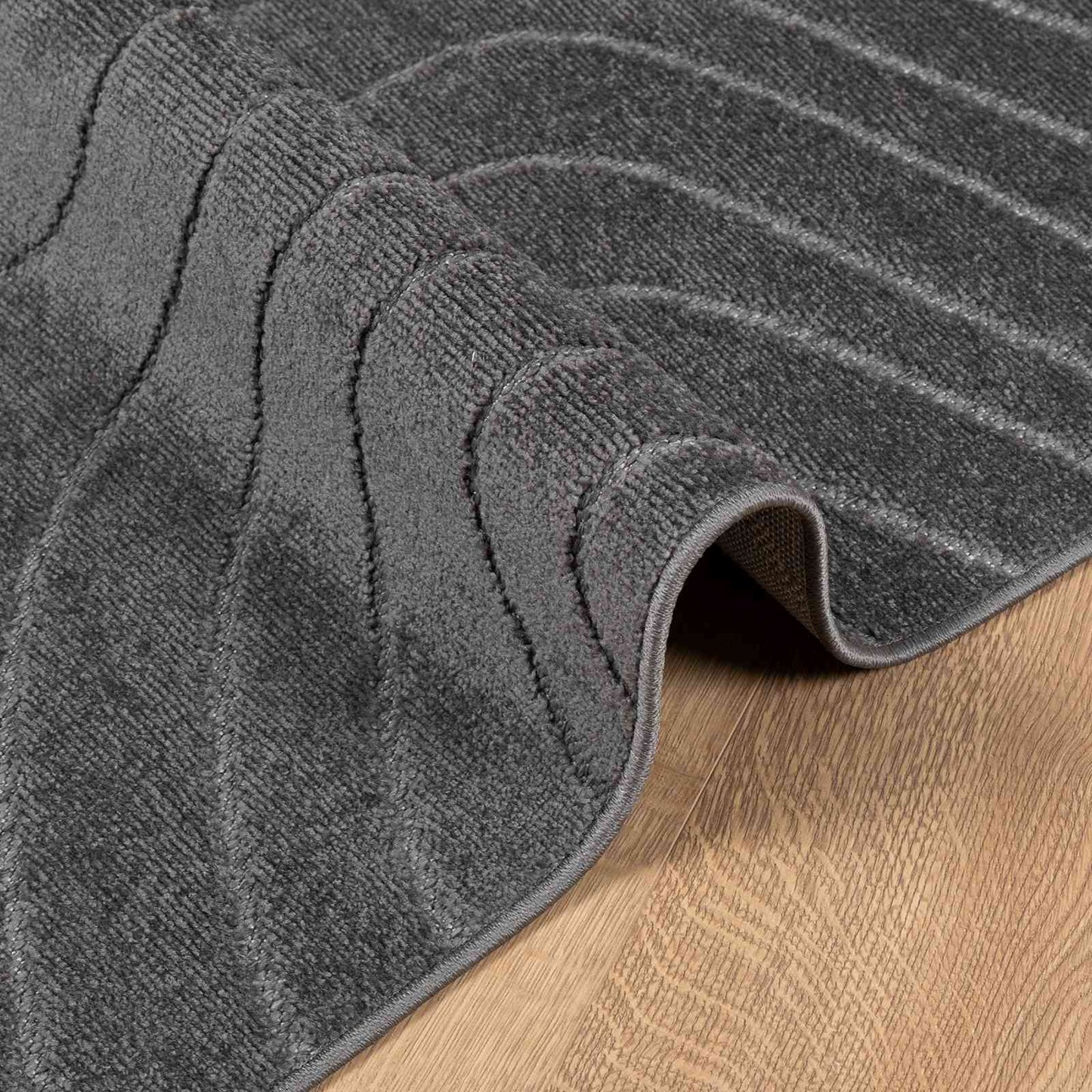 Area Rugs Rectangular PALMERAS Anthracite 170 x 120 cm