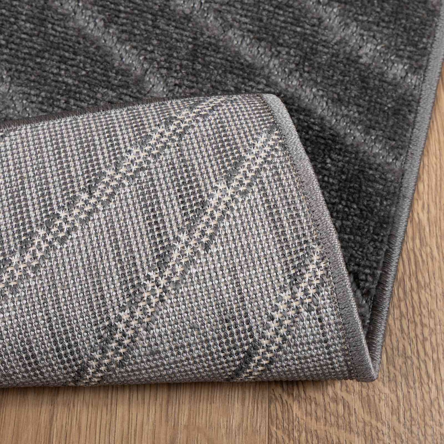Area Rugs Rectangular PALMERAS Anthracite 200 x 140 cm