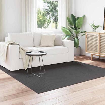 Area Rugs Square PALMERAS Anthracite 120 x 120 cm Polyester