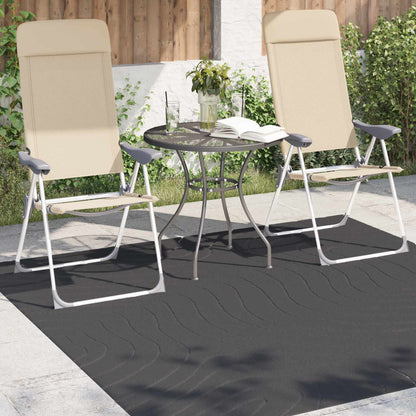 Area Rugs Square PALMERAS Anthracite 120 x 120 cm Polyester