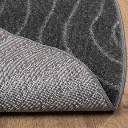 Area Rugs Round PALMERAS Anthracite Ø 200 CM Polyester