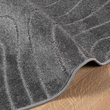 Area Rugs Round PALMERAS Anthracite Ø 200 CM Polyester
