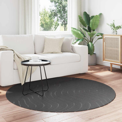 Area Rugs Round PALMERAS Anthracite Ø 200 CM Polyester