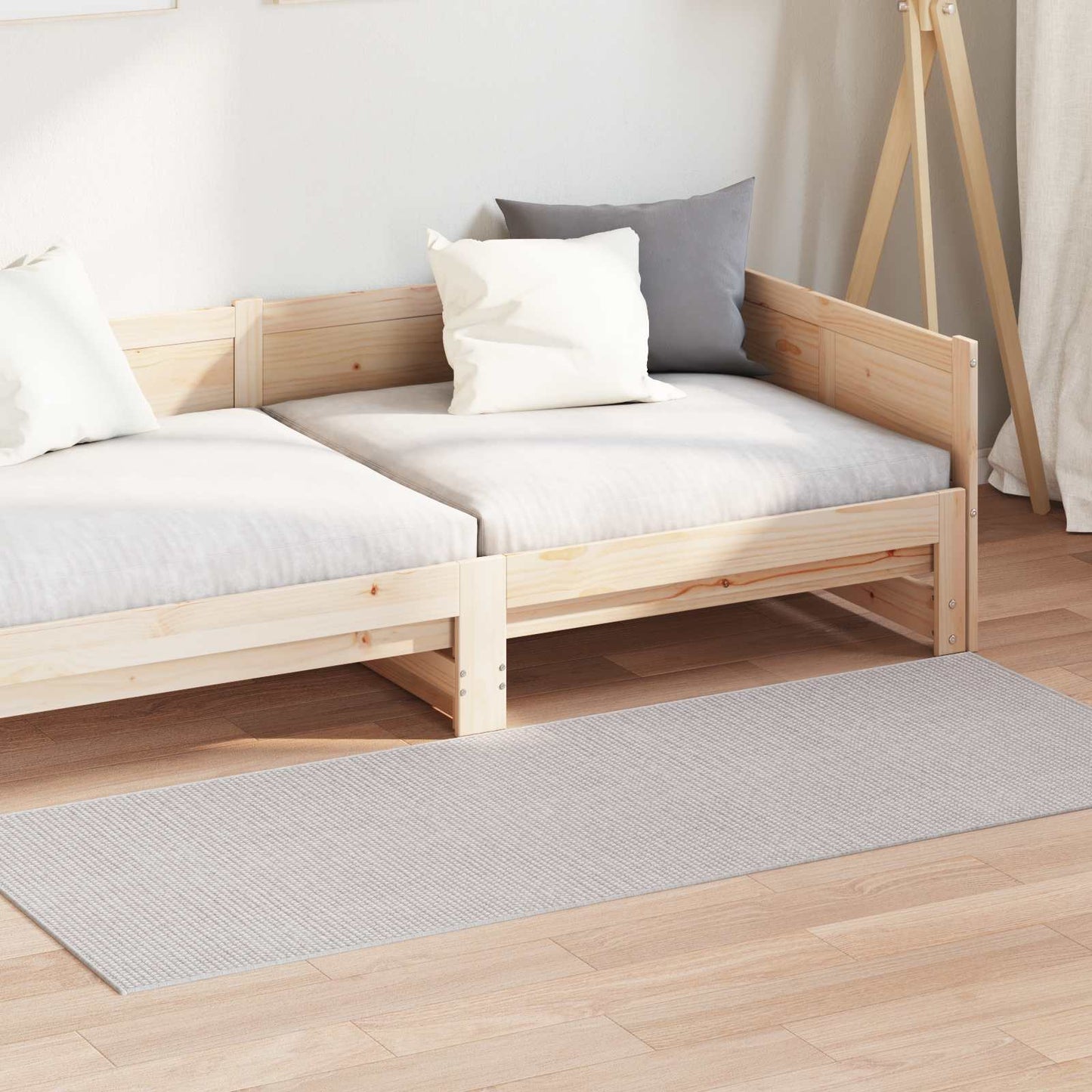 Area Rugs Rectangular LUGO Cream 200 x 80 cm Polyester