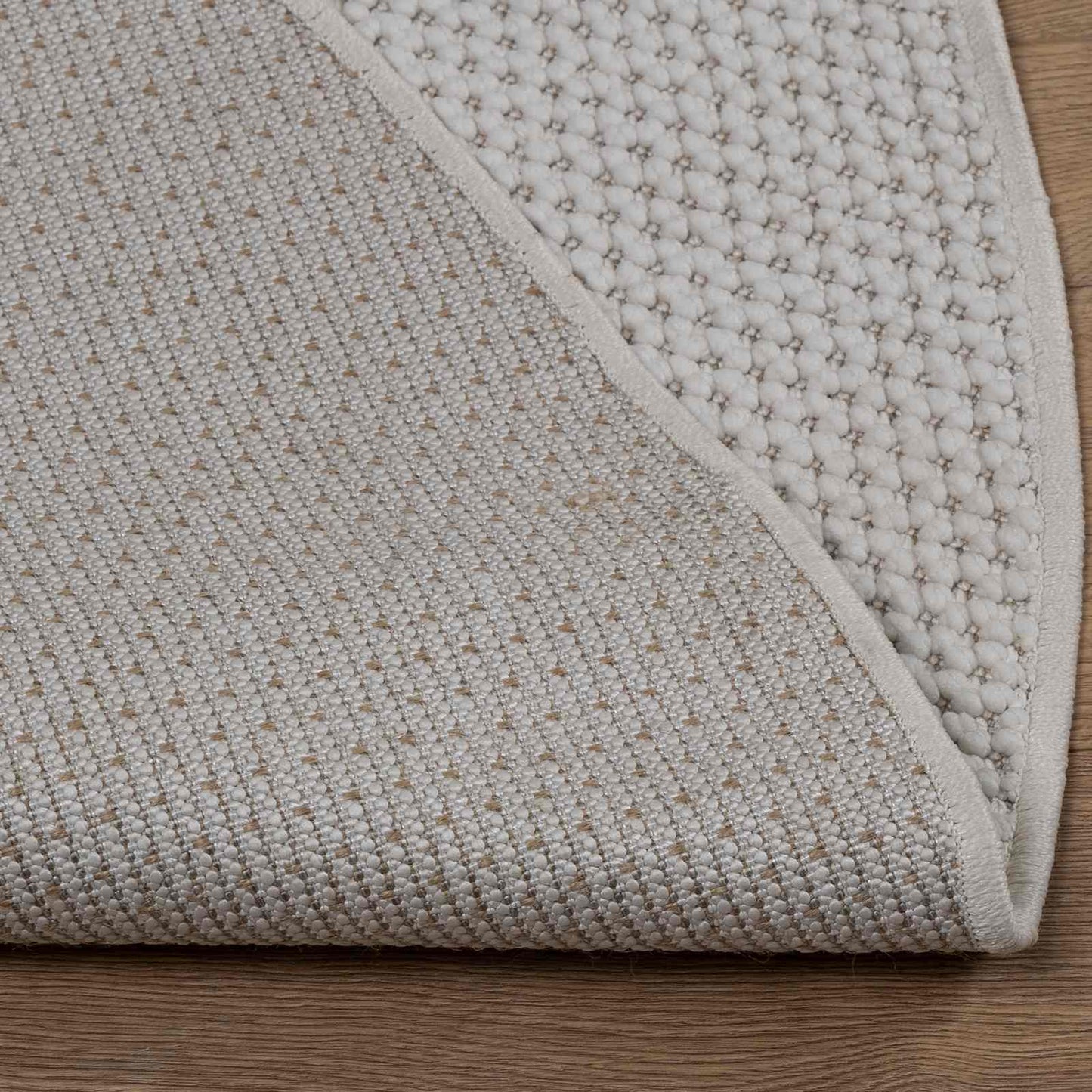 Area Rugs Round LUGO Cream Ø 120 CM Polyester