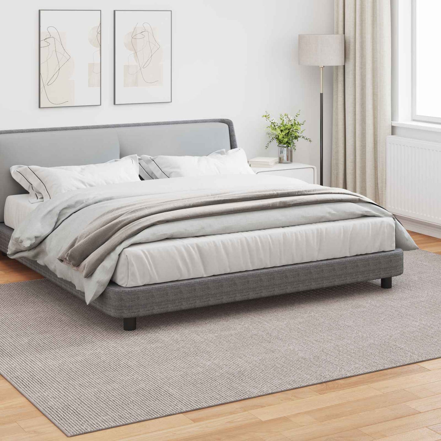 Area Rugs Rectangular LUGO Taupe 200 x 280 cm Polyester