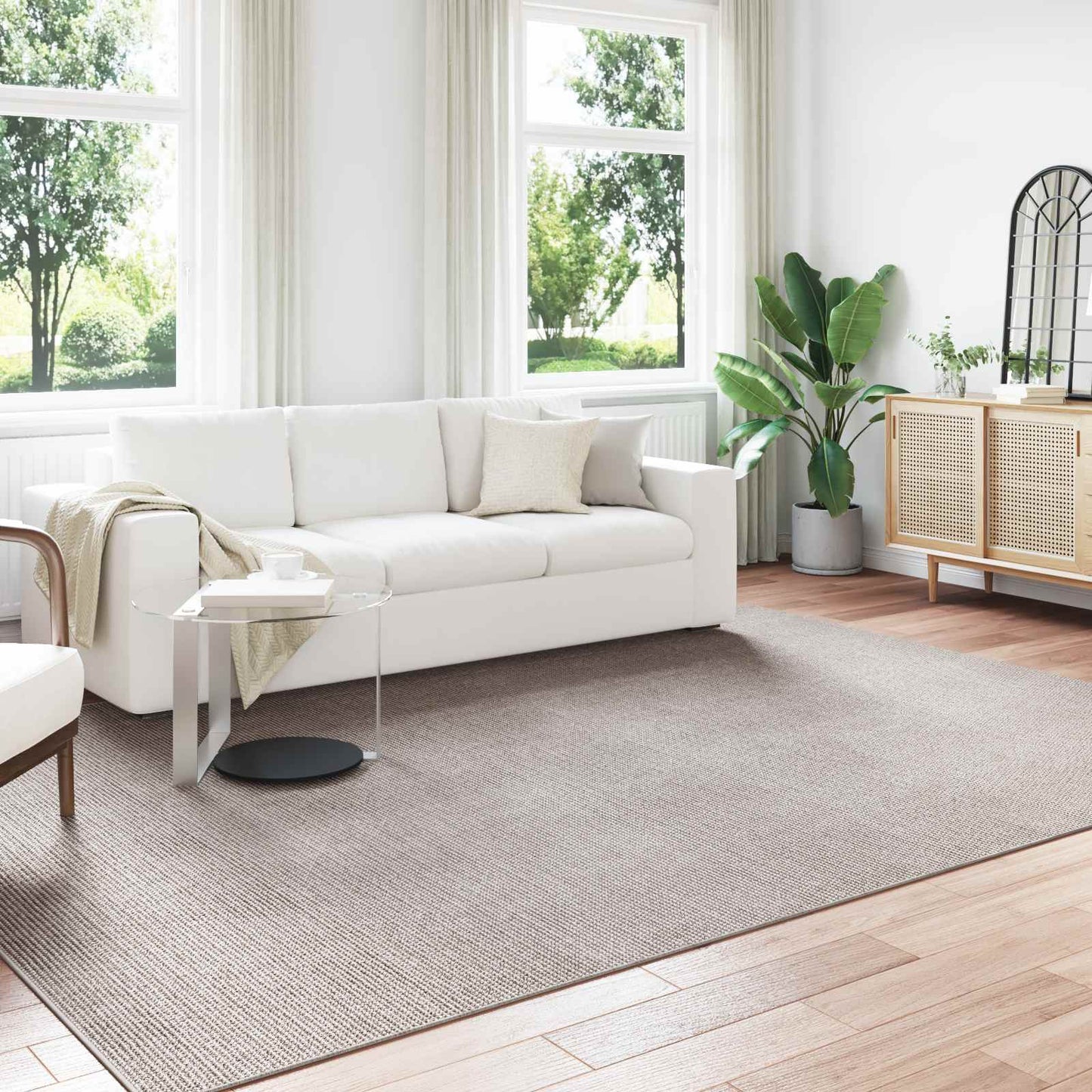 Area Rugs Rectangular LUGO Taupe 240 x 340 cm Polyester