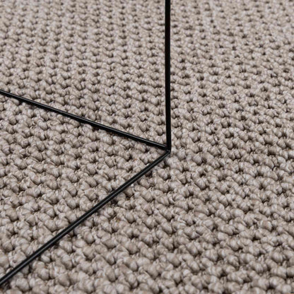 Area Rugs Square LUGO Taupe 120 x 120 cm Polyester