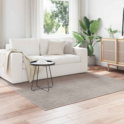 Area Rugs Square LUGO Taupe 120 x 120 cm Polyester