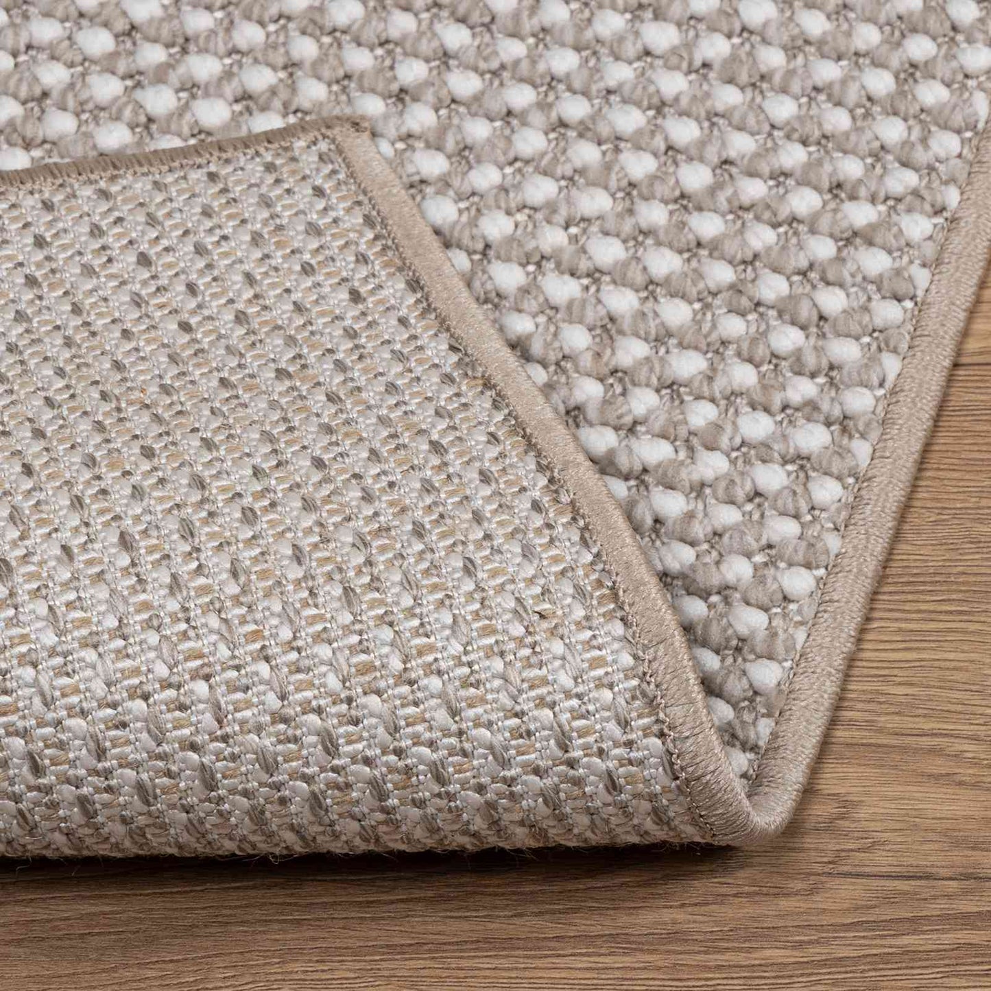 Area Rugs Square LUGO Taupe 240 x 240 cm Polyester