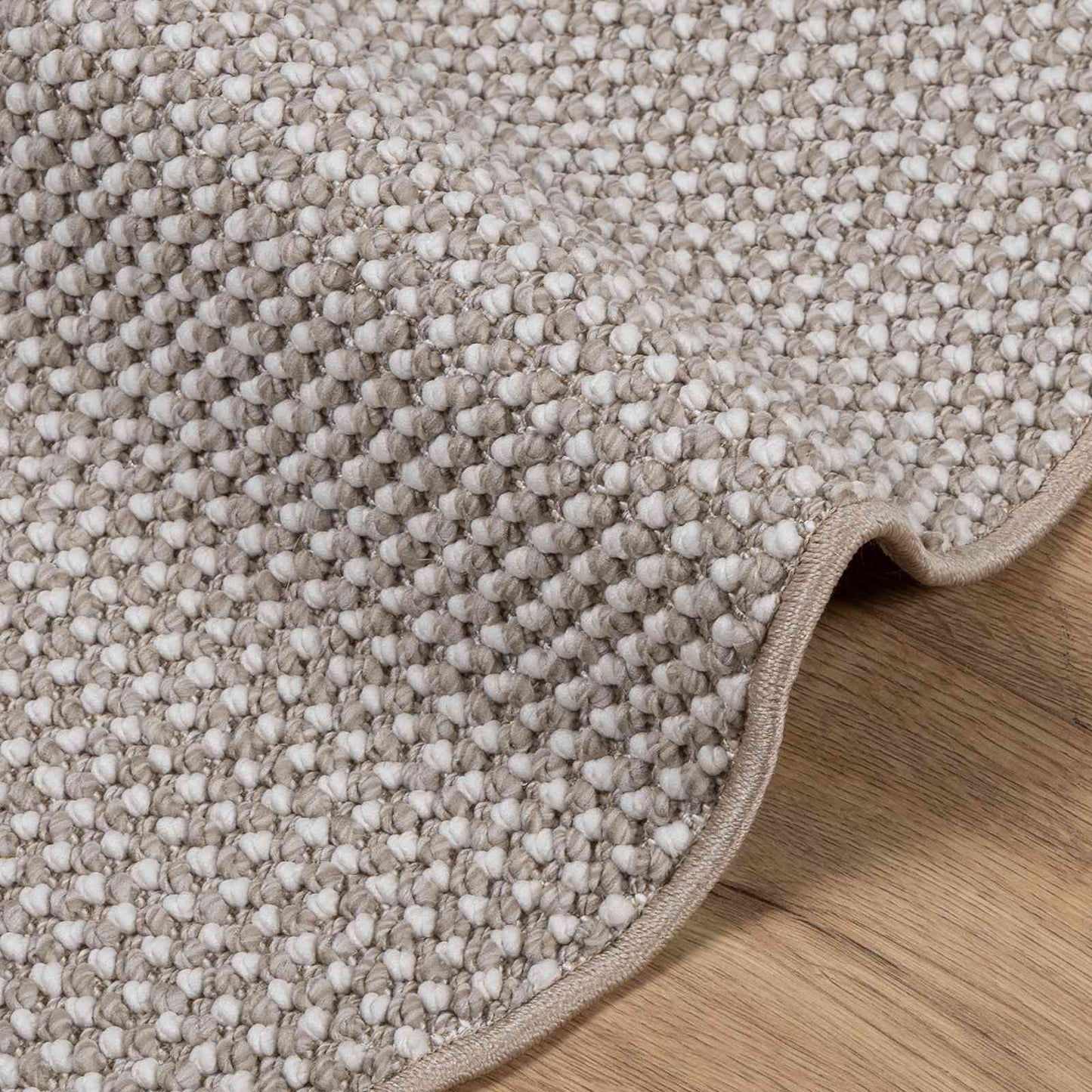 Area Rugs Round LUGO Taupe Ø 160 CM Polyester