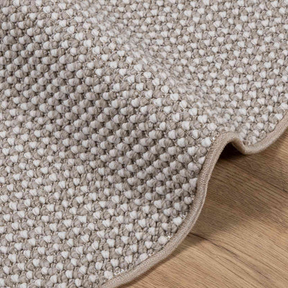 Area Rugs Round LUGO Taupe Ø 160 CM Polyester