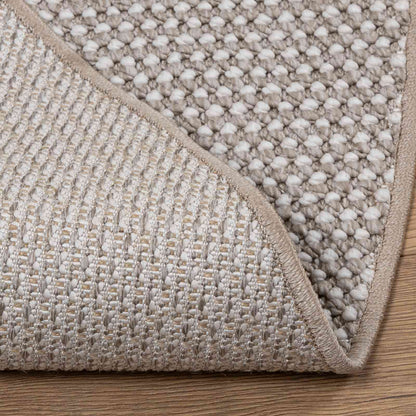 Area Rugs Round LUGO Taupe Ø 200 CM Polyester
