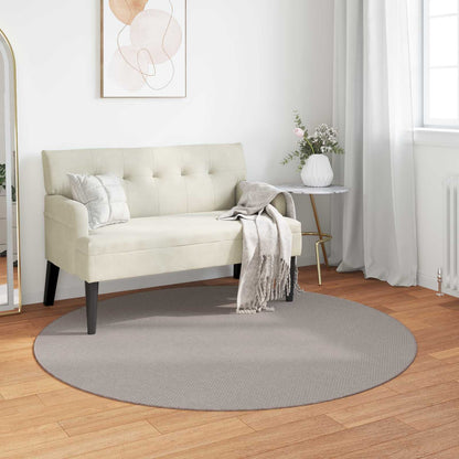 Area Rugs Round LUGO Taupe Ø 200 CM Polyester