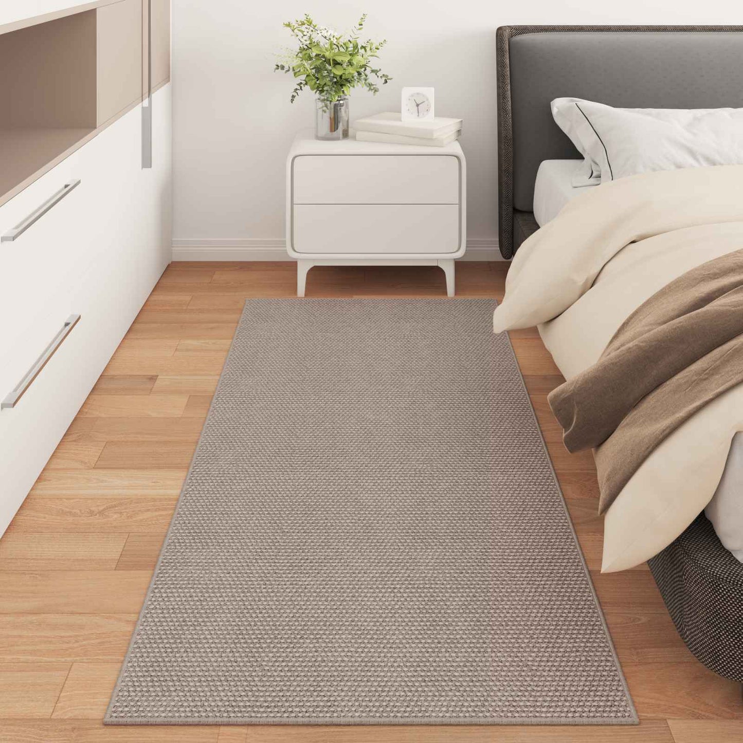 Area Rugs Rectangular LUGO Cream and Taupe 150 x 80 cm