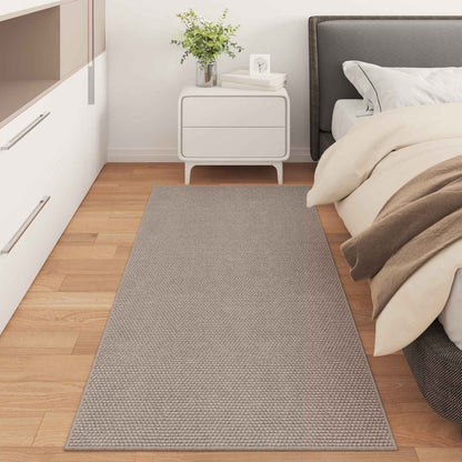 Area Rugs Rectangular LUGO Cream and Taupe 200 x 80 cm