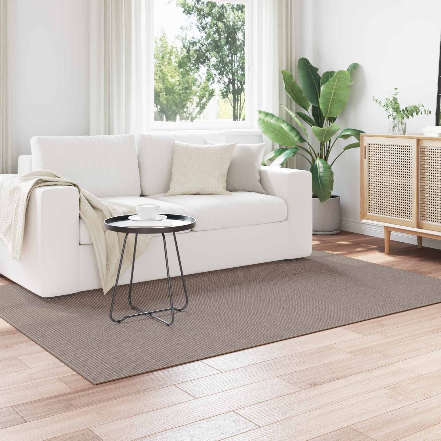 Area Rugs LUGO Cream and Taupe 200 x 140 cm Polyester
