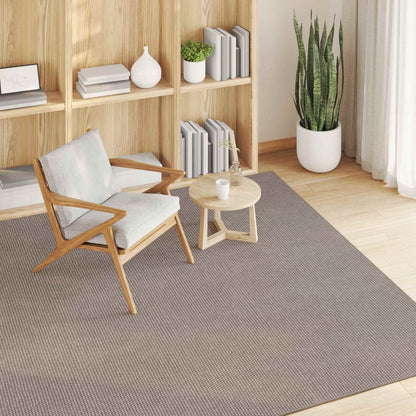 Area Rugs Square LUGO Cream and Taupe 120 x 120 cm Polyester