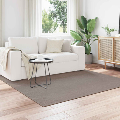 Area Rugs Square LUGO Cream and Taupe 200 x 200 cm Polyester