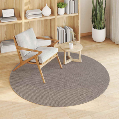 Area Rugs Round LUGO Cream and Taupe Ø 160 CM Polyester