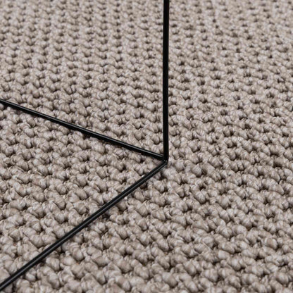 Area Rugs Round LUGO Cream and Taupe Ø 200 CM Polyester