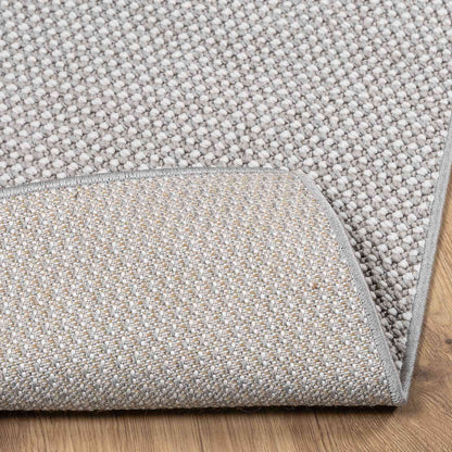 Area Rugs Square LUGO Cream and Grey 120 x 120 cm Polyester