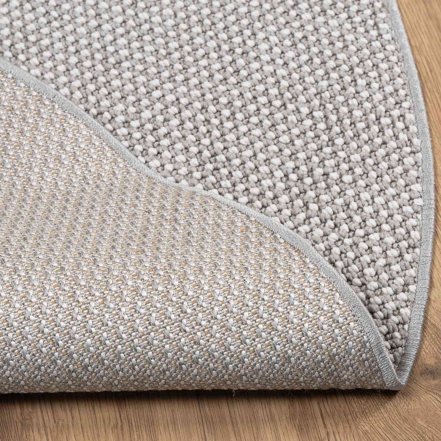 Area Rugs Round LUGO Cream and Grey Ø 120 CM Polyester