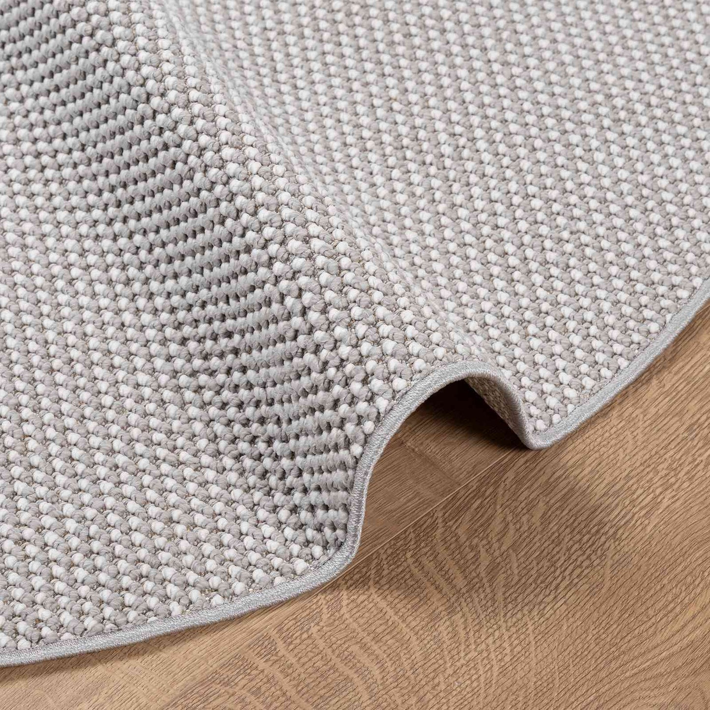 Area Rugs Round LUGO Cream and Grey Ø 160 CM Polyester