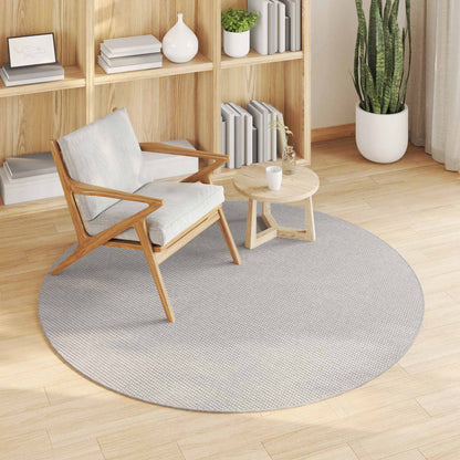Area Rugs Round LUGO Cream and Grey Ø 160 CM Polyester