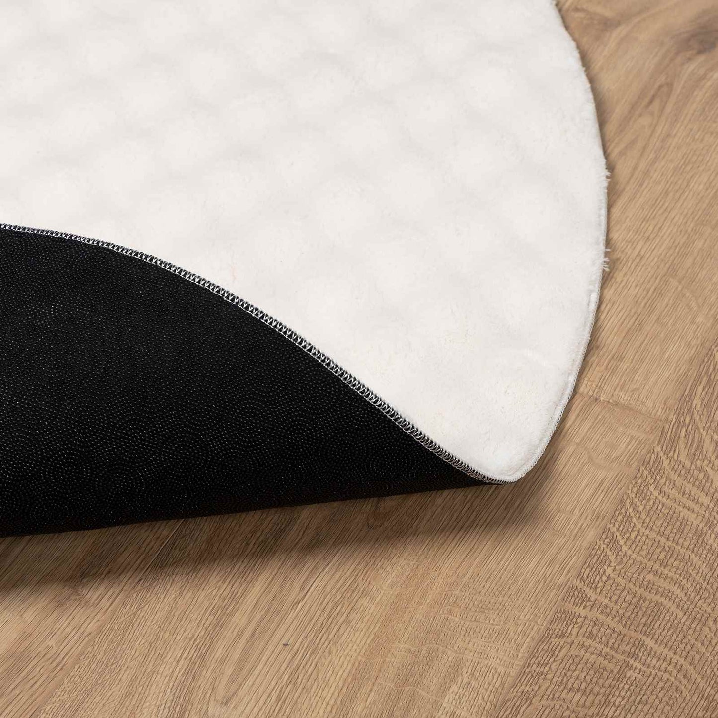Area Rugs Round SIROLO Cream Ø 120 CM Polyester