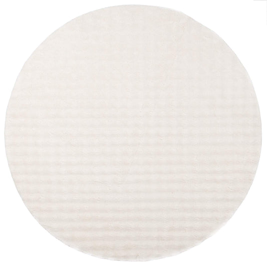 Area Rugs Round SIROLO Cream Ø 120 CM Polyester