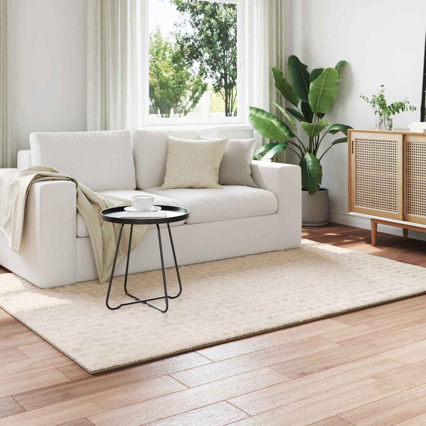 Area Rugs Rectangular SIROLO Beige 200 x 140 cm Polyester
