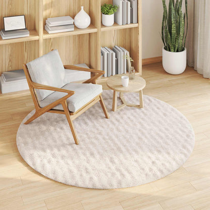 Area Rugs Round SIROLO Beige Ø 160 CM Polyester
